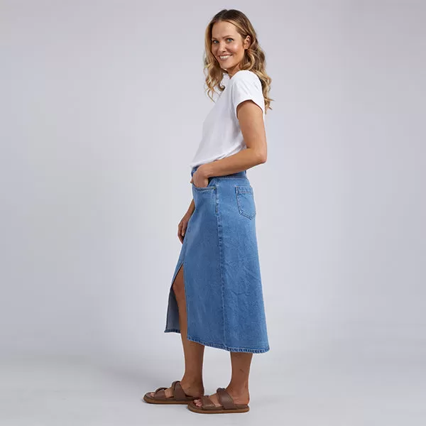 Scout Midi Skirt - Mid Blue