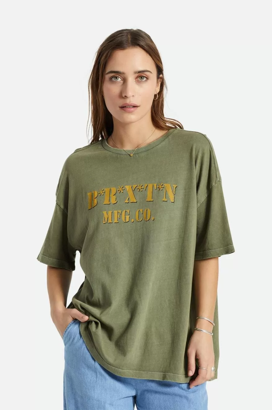 Service Oversized Boyfriend Tee - Olive Surplus