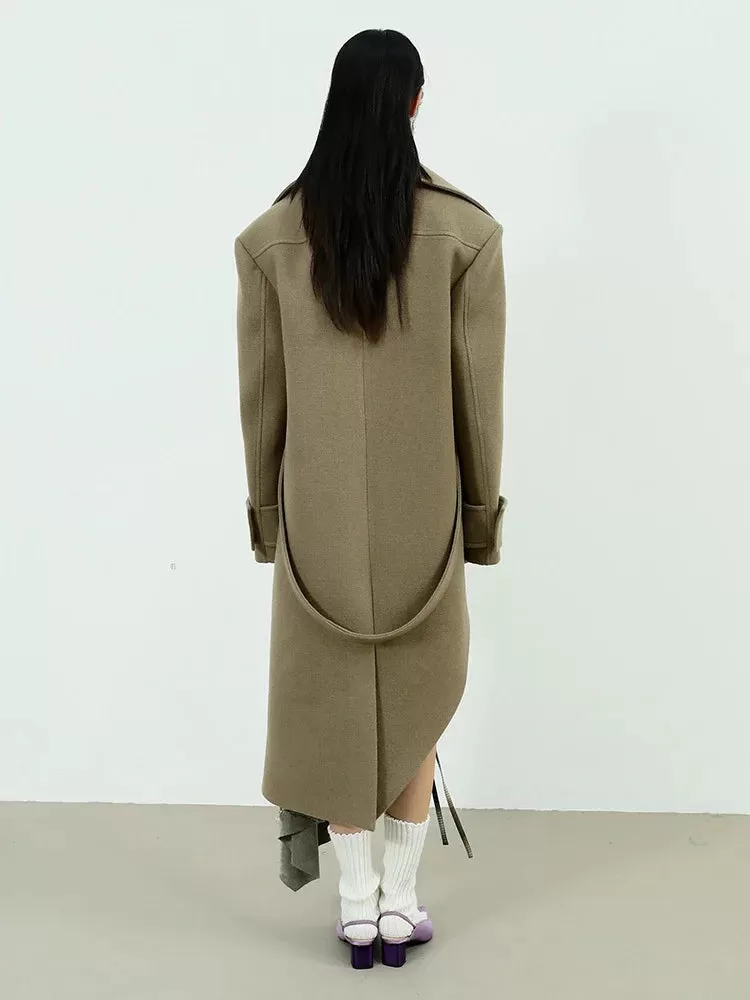 Shunta Asymmetric Lapel Coat