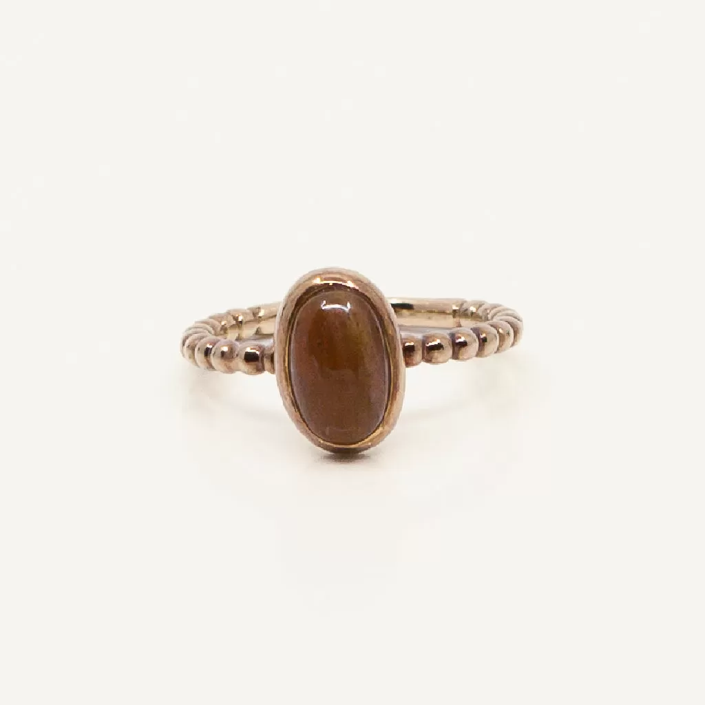 Shyme Gold Oval Stack Ring