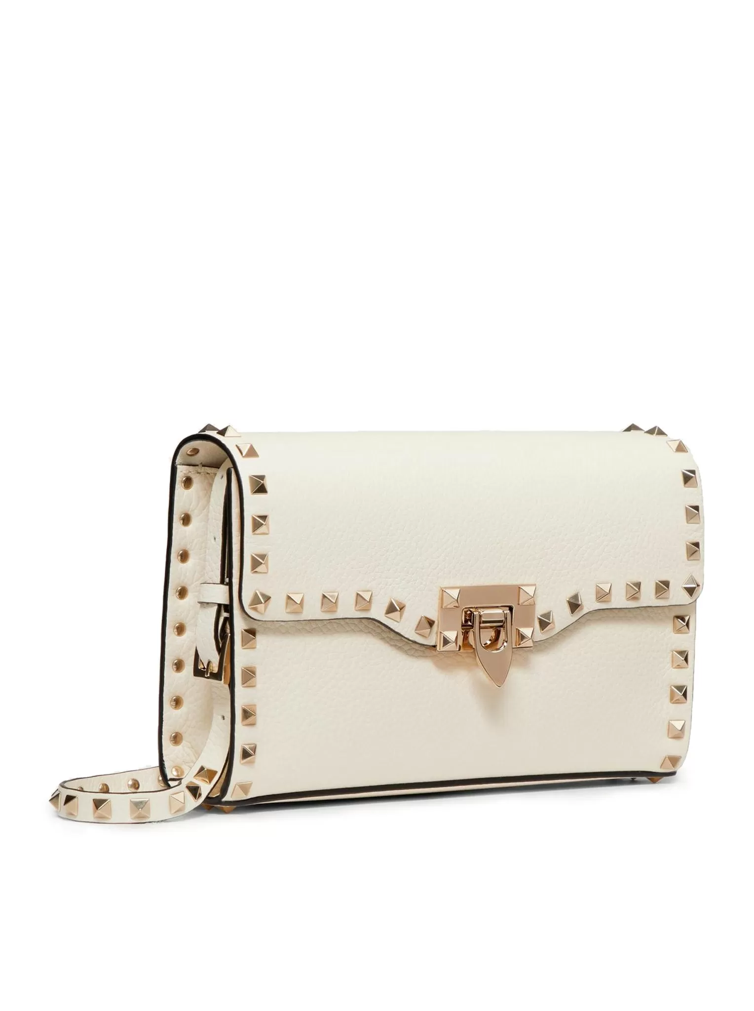 SMALL ROCKSTUD SHOULDER BAG IN GRENADE CALFSKIN