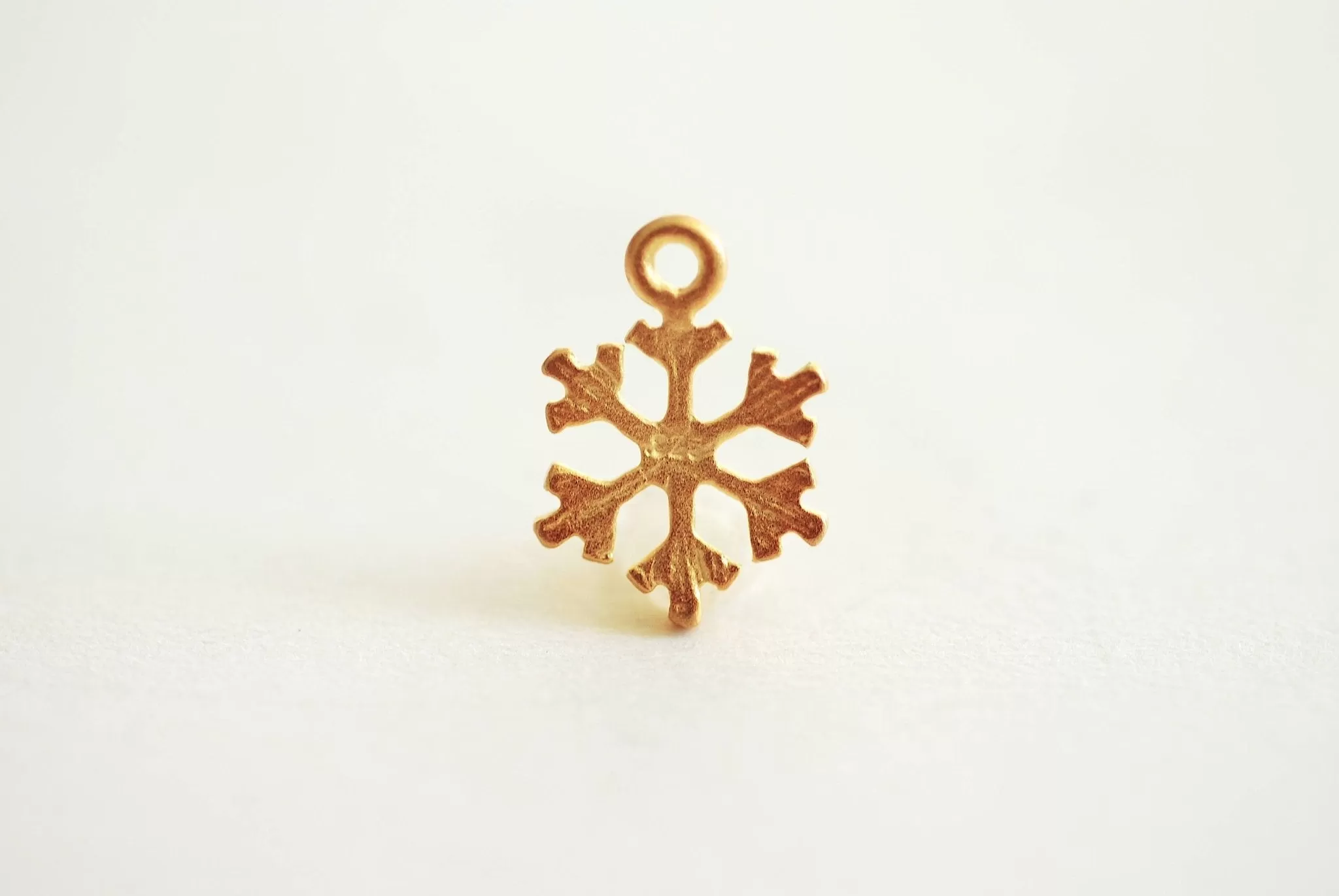 Snowflake Charm- Vermeil Gold 22k Gold plated 925 Sterling Silver, Rose Gold, Gold Snowflake Charm, Star Charm, christmas charm, Flower, 171