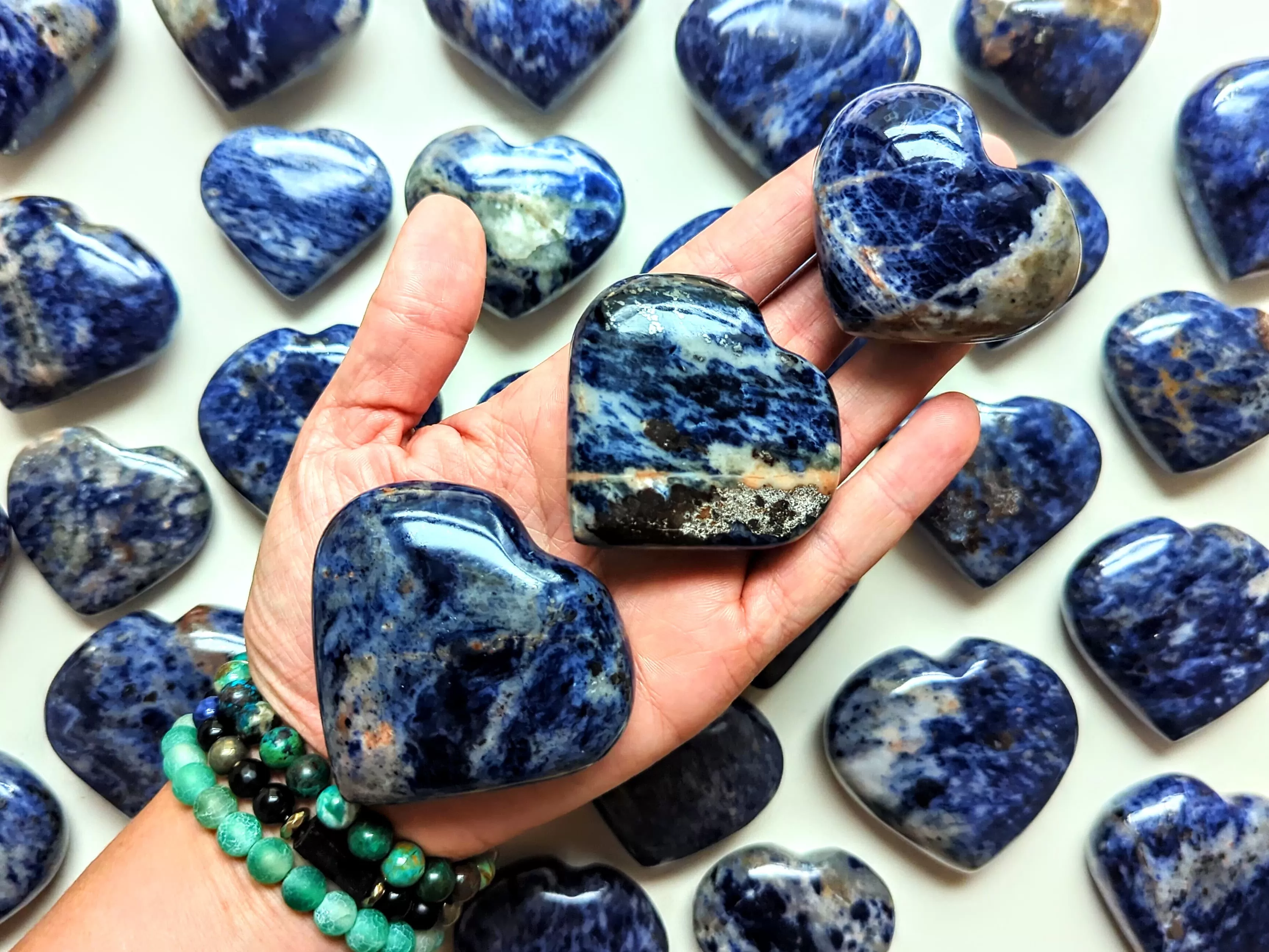 Sodalite Crystal Heart