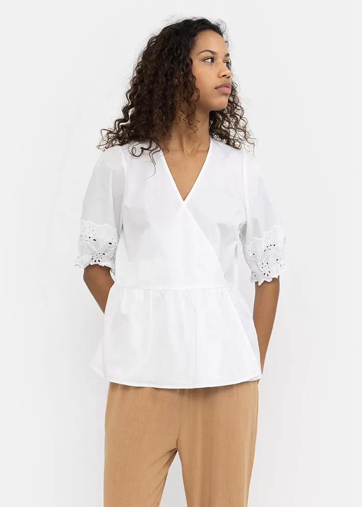 Soft Rebels Renee Wrap Blouse SR322-739 Snow White