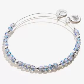 Splendid Beaded Bangle, Ice Blue