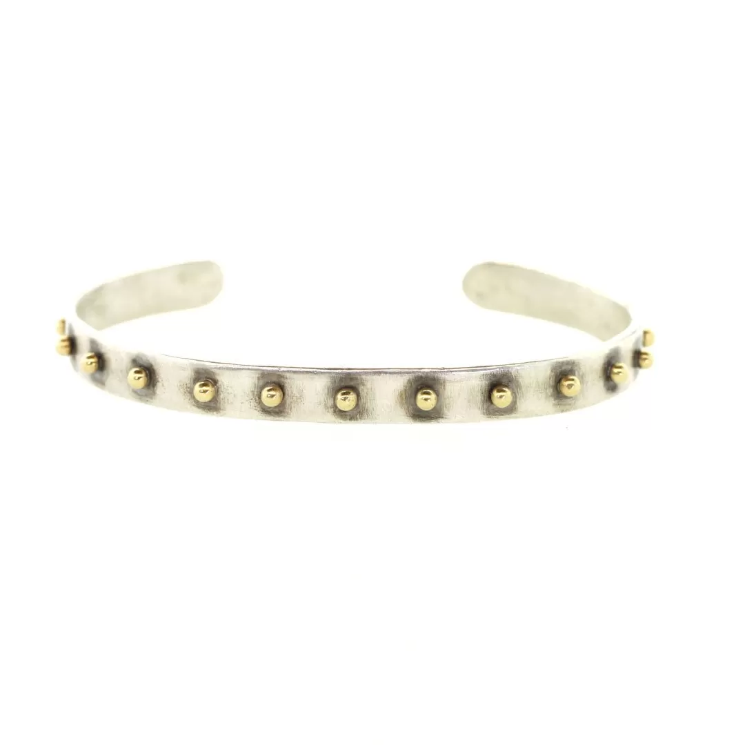 Sterling Silver & Gold Stud Cuff