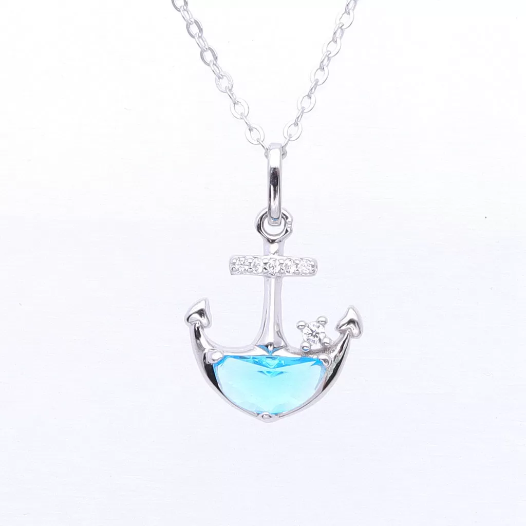 Sterling Silver Anchor Necklace