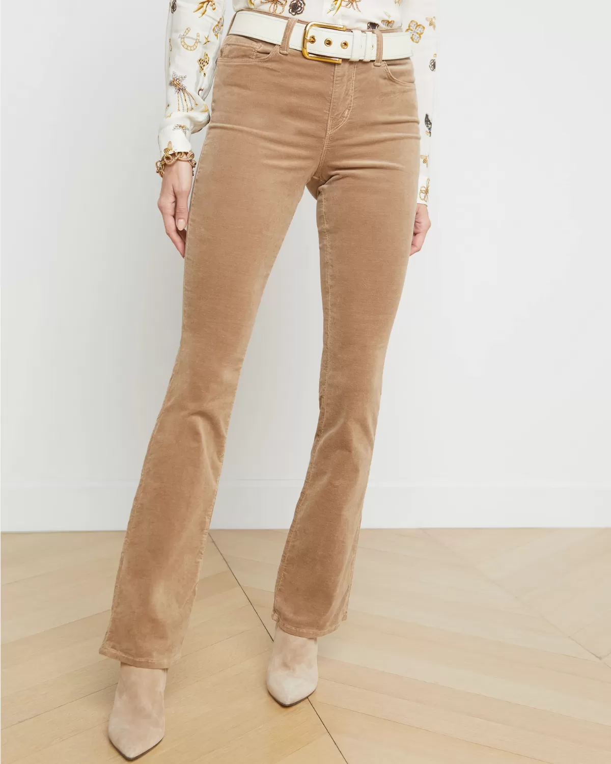 Stevie Velvet High Rise Straight Leg Denim (Dark Cappuccino)