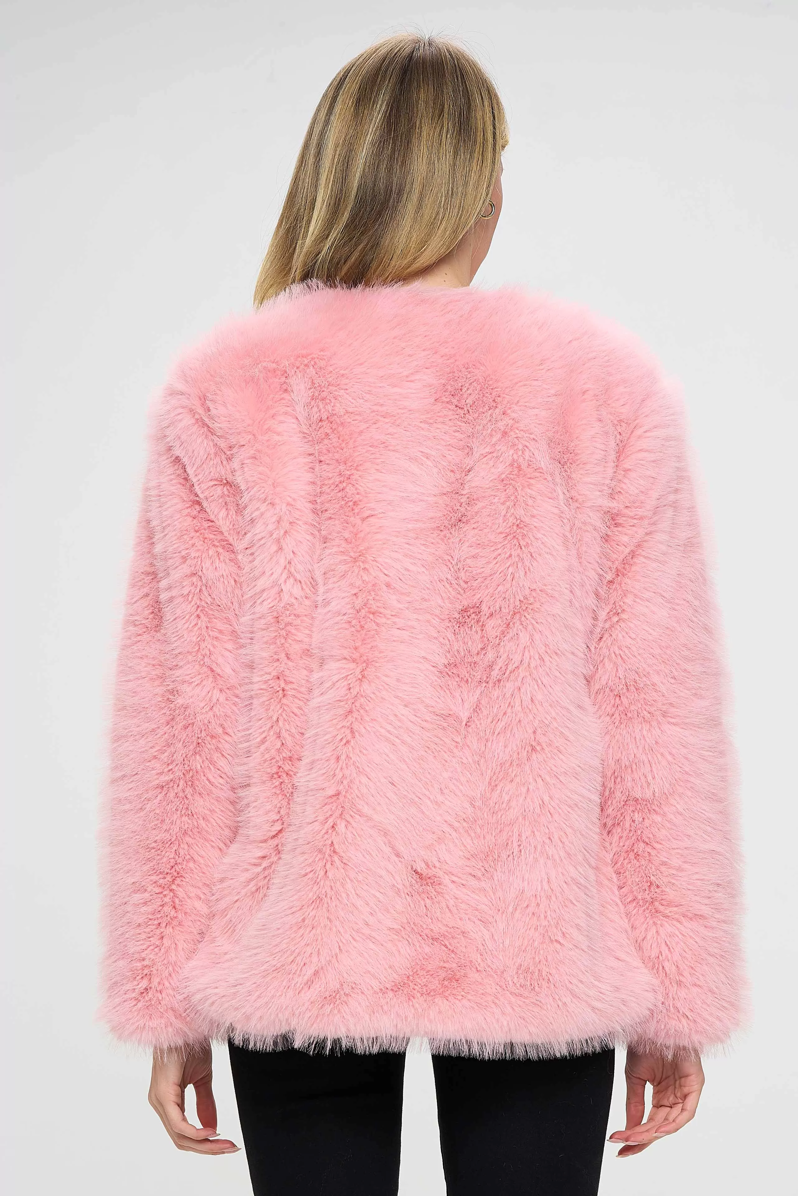 Stunning Pink Fur Coat