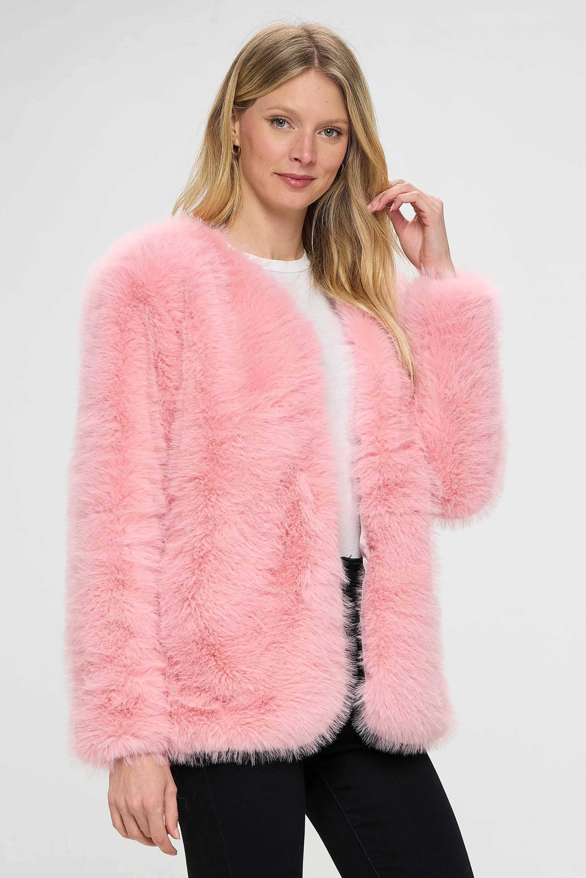 Stunning Pink Fur Coat