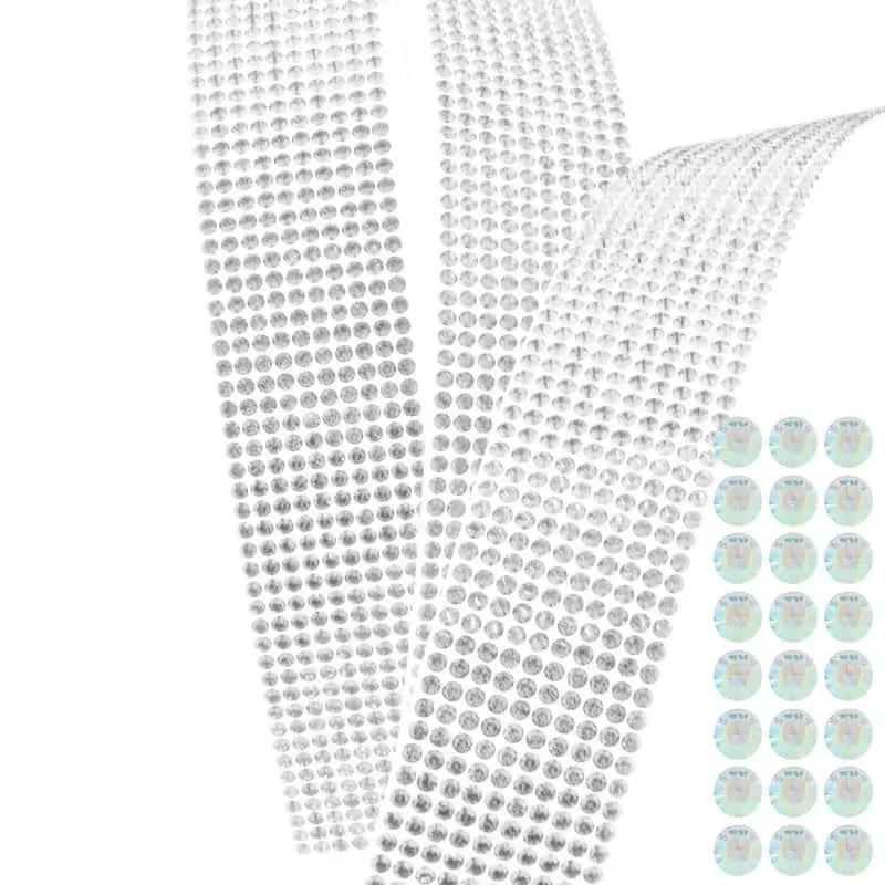 Swarovski 10 Row CrystalTex Chaton Banding - Crystal AB (Sold Per Inch)