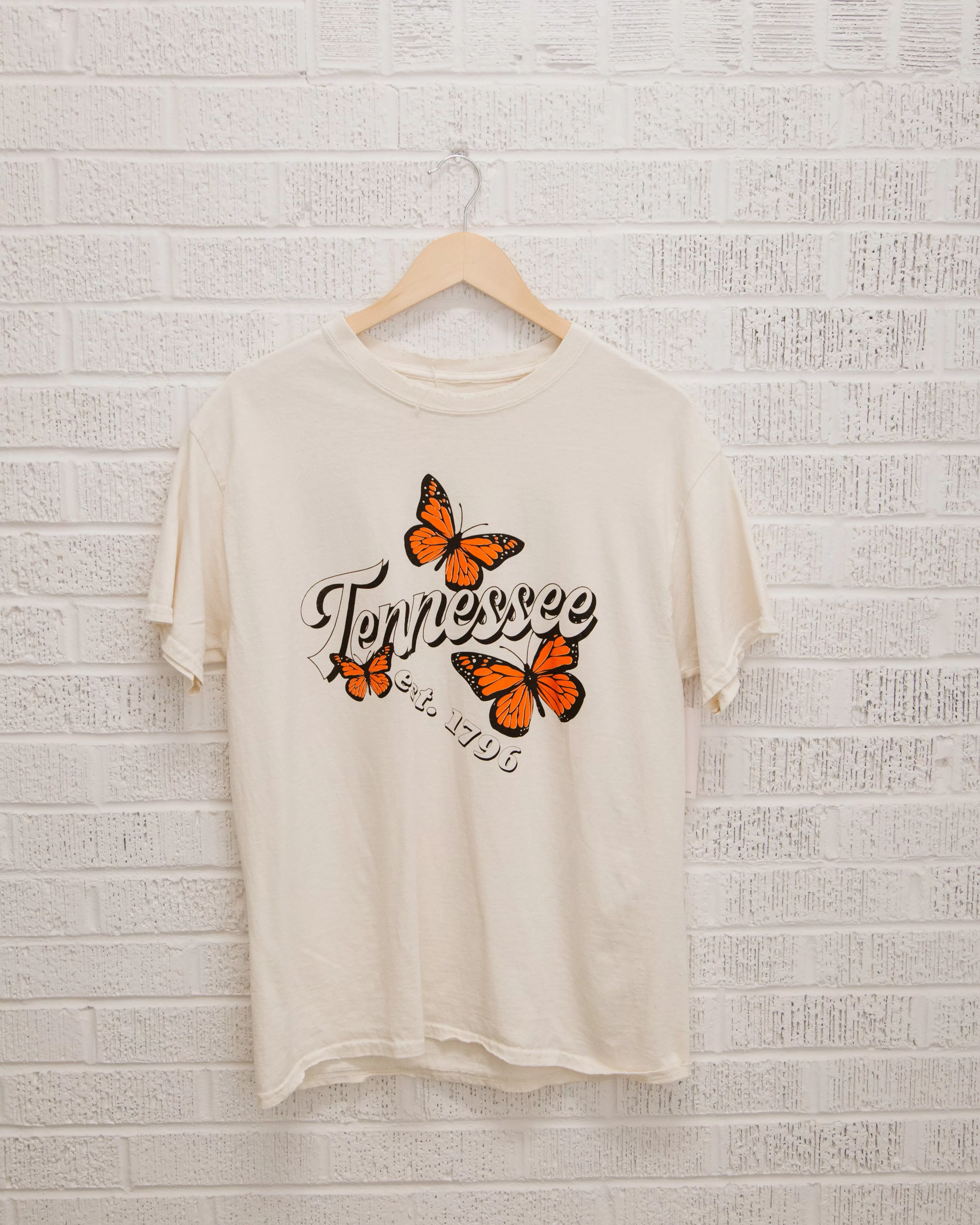 Tennessee Butterfly Off White Thrifted Tee