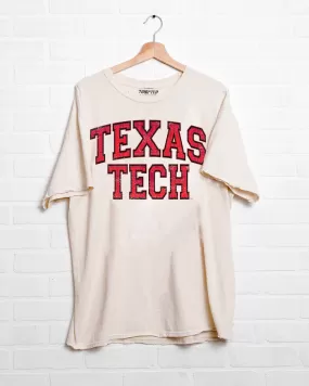 Texas Tech Tartan Off White Thrifted Tee