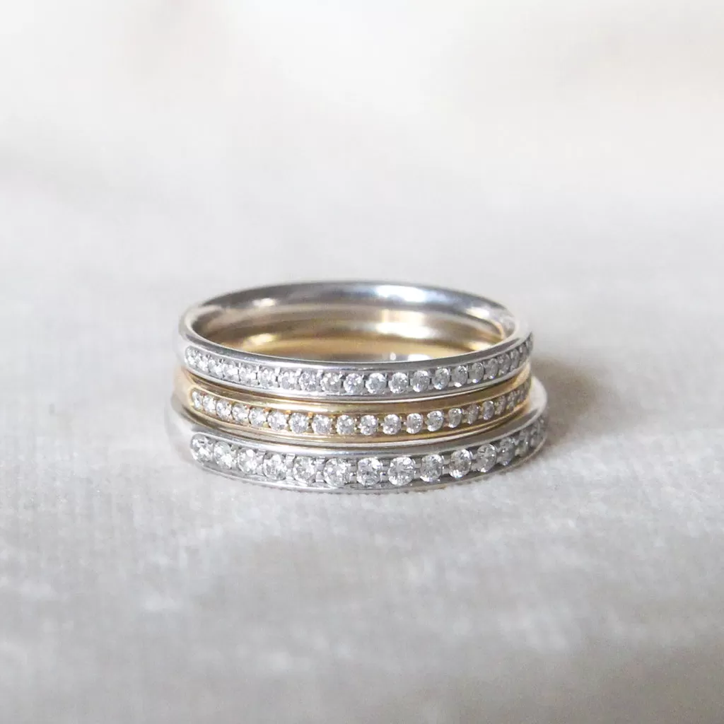 The Micro Claw Diamond Half Eternity Band