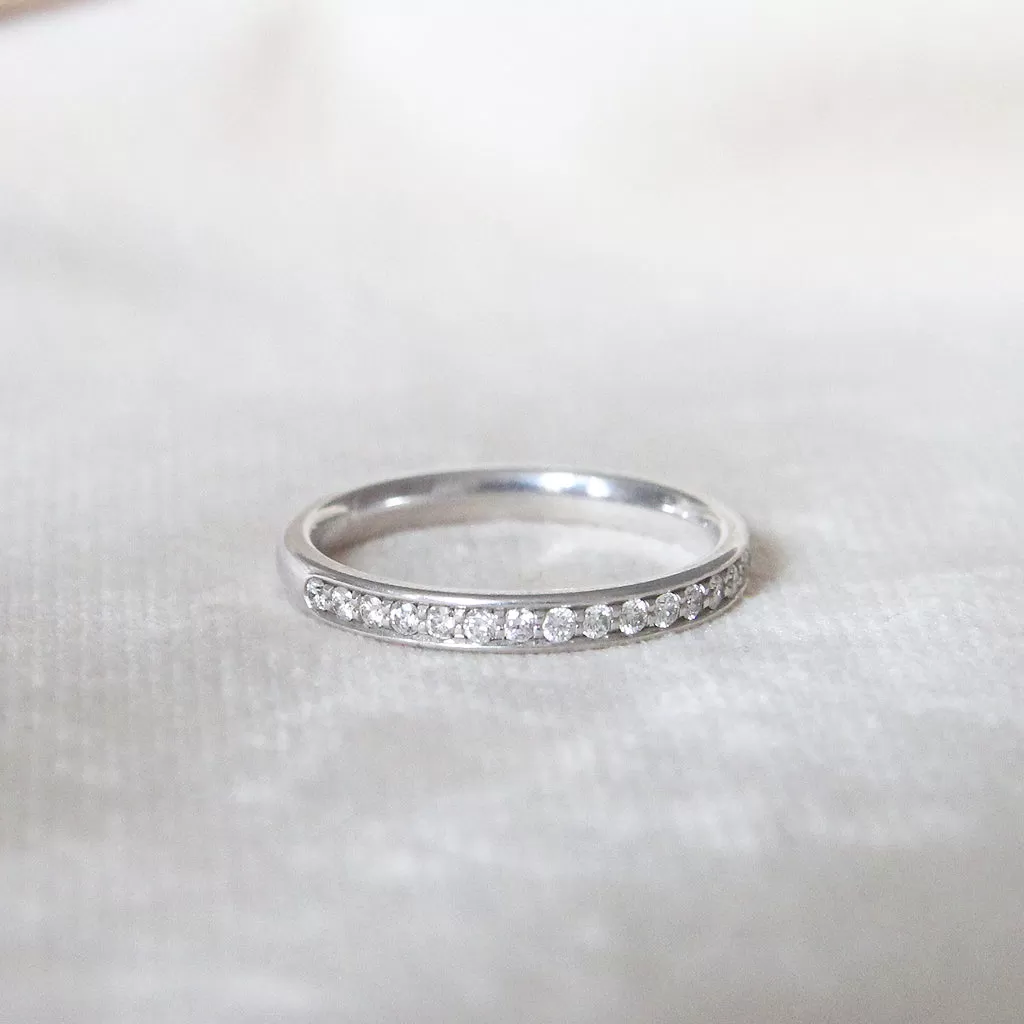 The Micro Claw Diamond Half Eternity Band