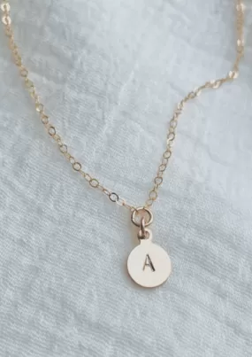 Tiny Initial Choker Necklace