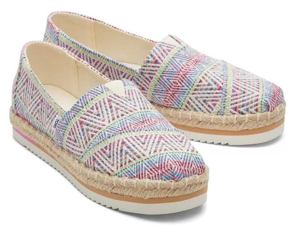 TOMS Alpargata Platform Rope Womens Slip On Casual Shoe