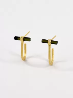 Tourmaline Orbit Hoop Earrings