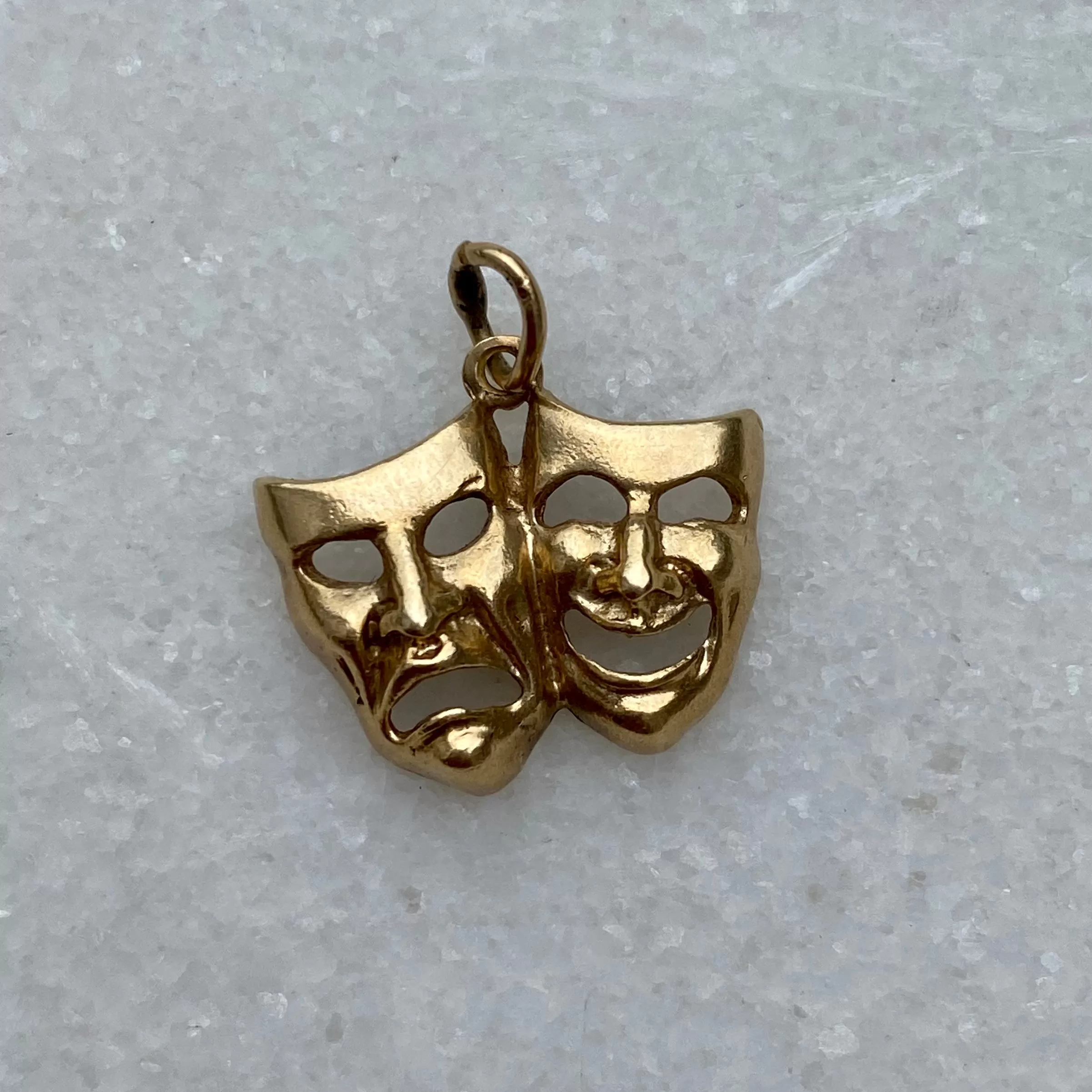 Vintage Comedy & Tragedy Mask Charm Pendant