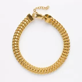 Vintage Luxe Woven Chain Bracelet