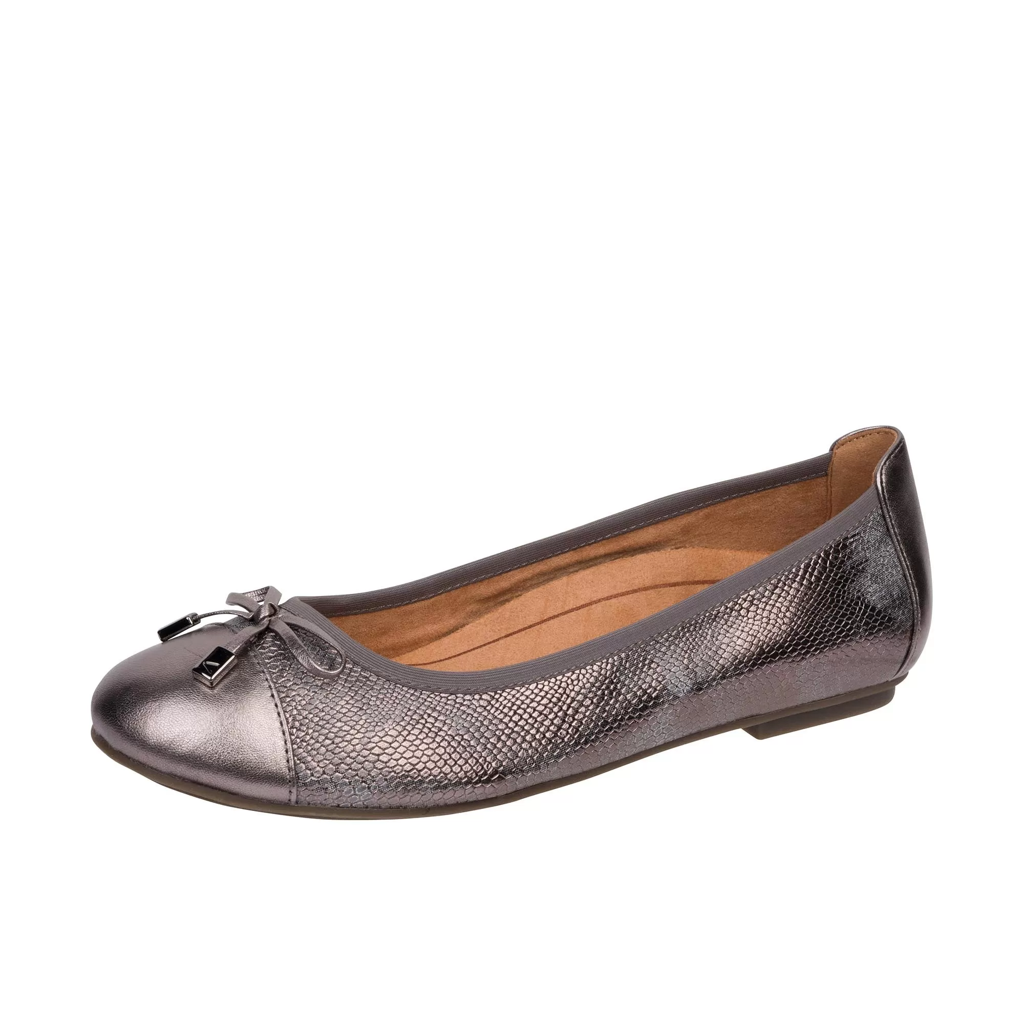 Vionic Womens Minna Ballet Flat Pewter