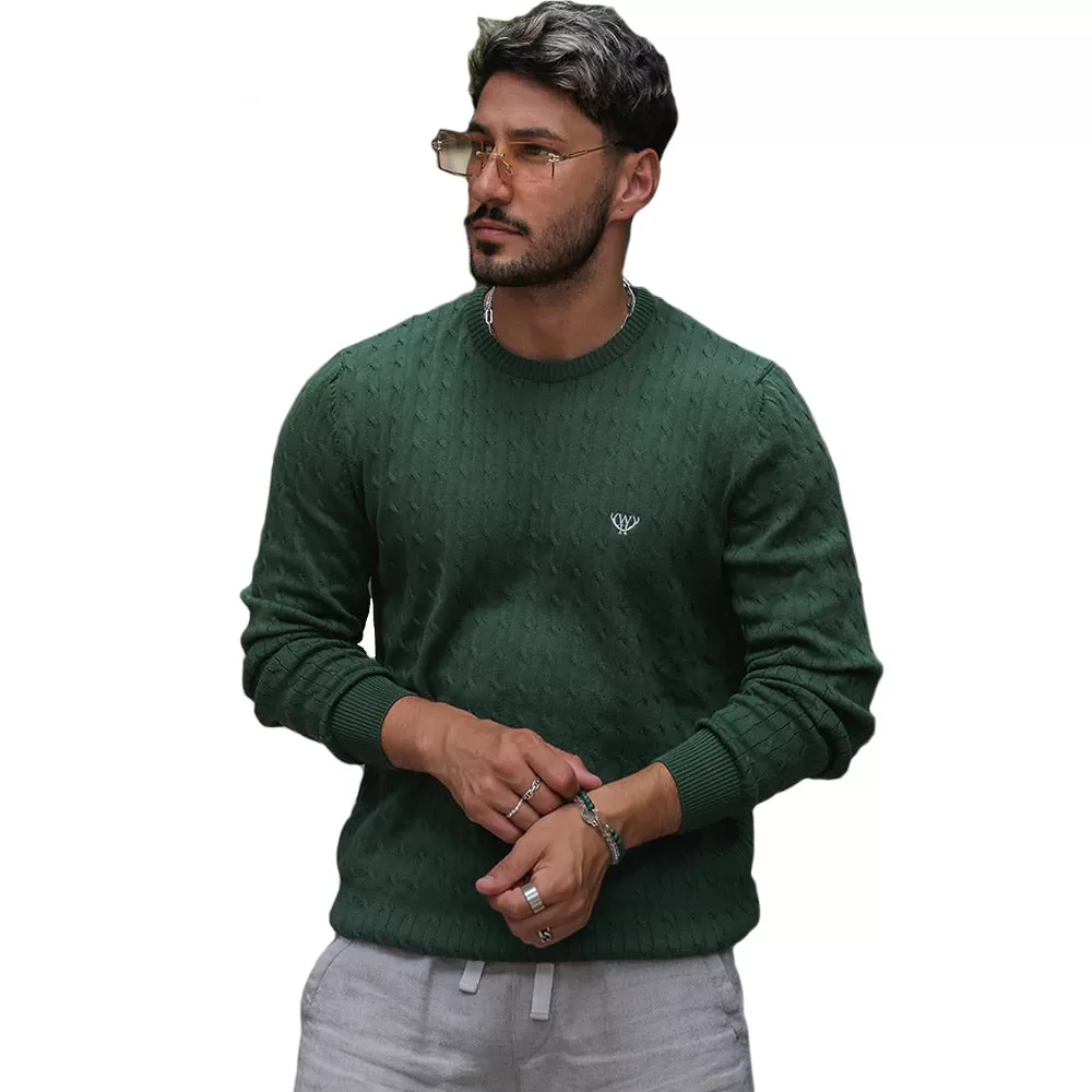 Walker & Hunt - Bottle Green Cable Knit