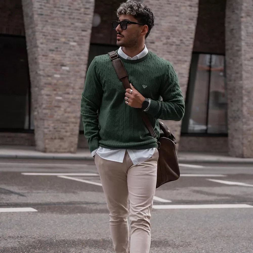 Walker & Hunt - Bottle Green Cable Knit