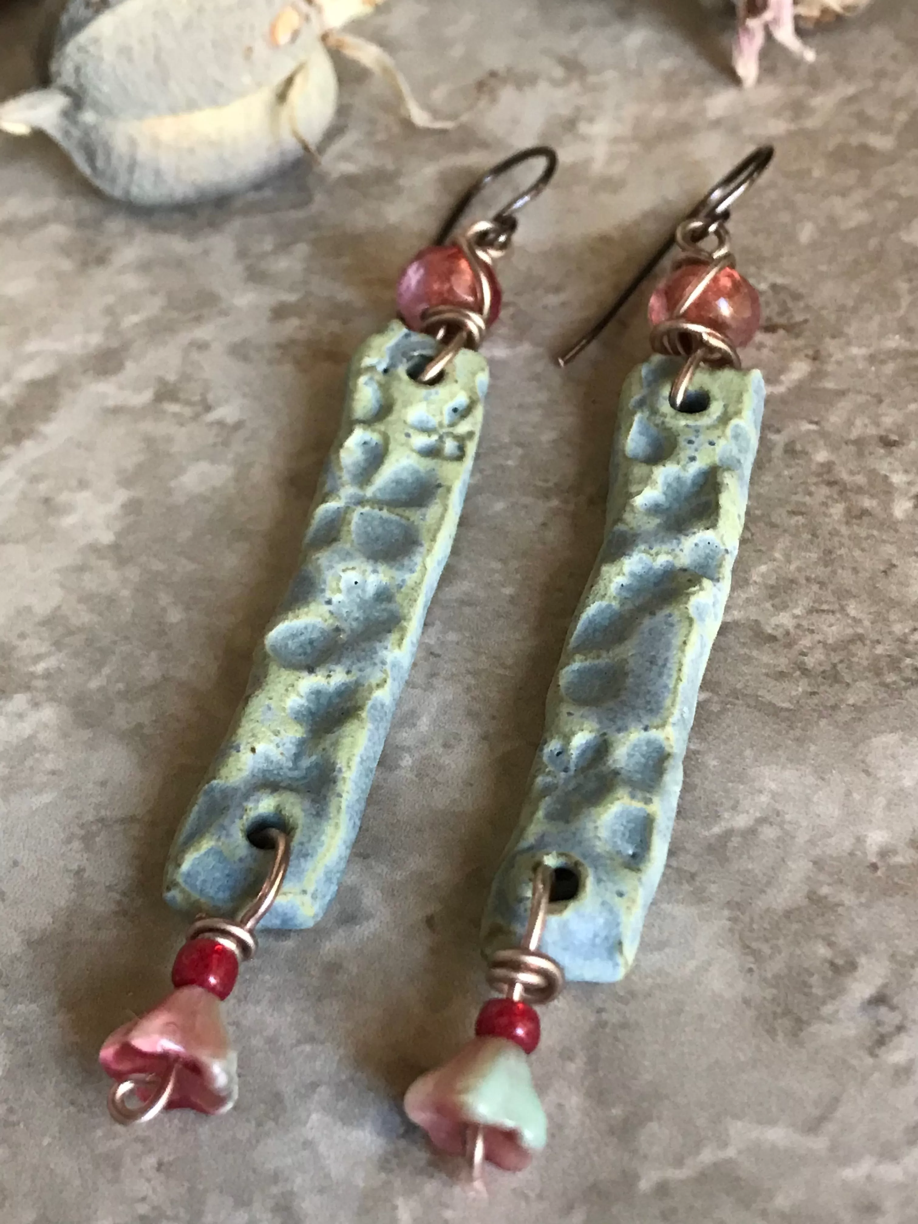 Whimsical Artisan Earrings with Delicate Bellflower Dangles