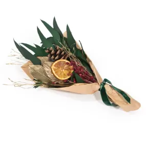 Winter Bouquet ~ Gold Leaf and Willow Eucalyptus