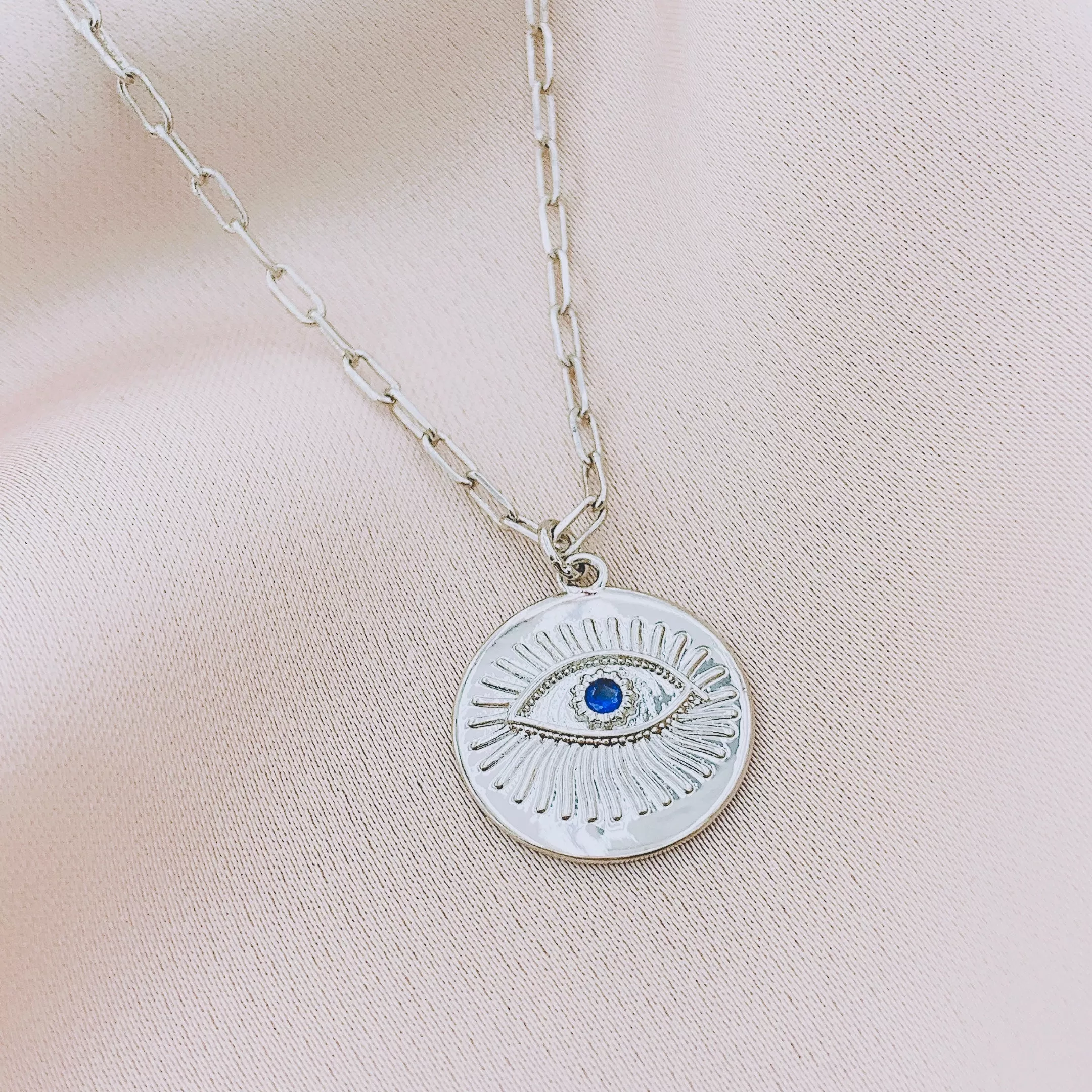 Women's Fashion CZ Evil eye Necklace