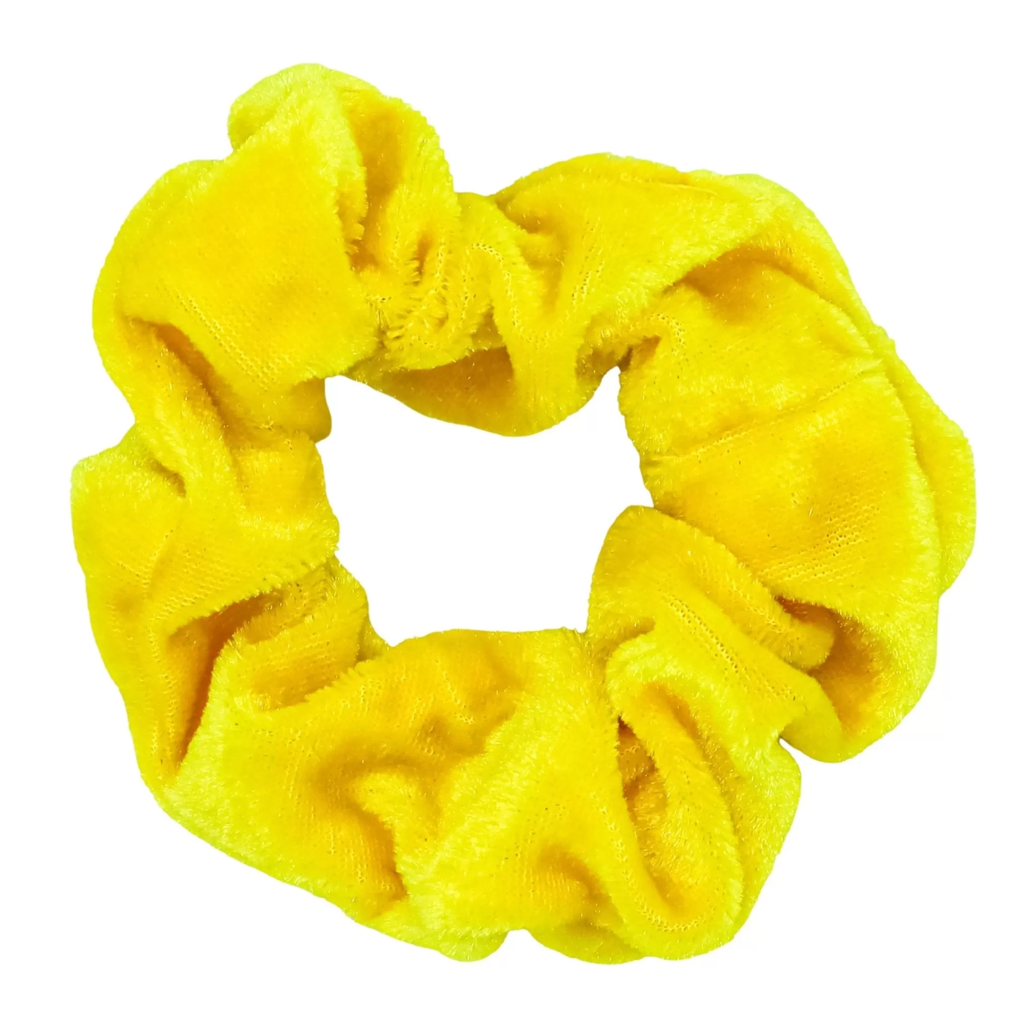 Yellow Velvet Scrunchie