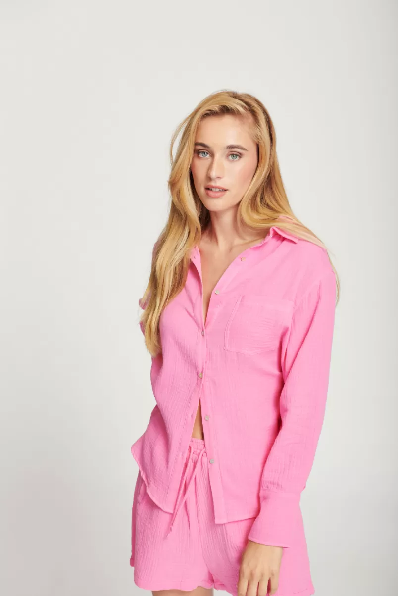 ZOSIA SHIRT (HOT PINK) - LINE